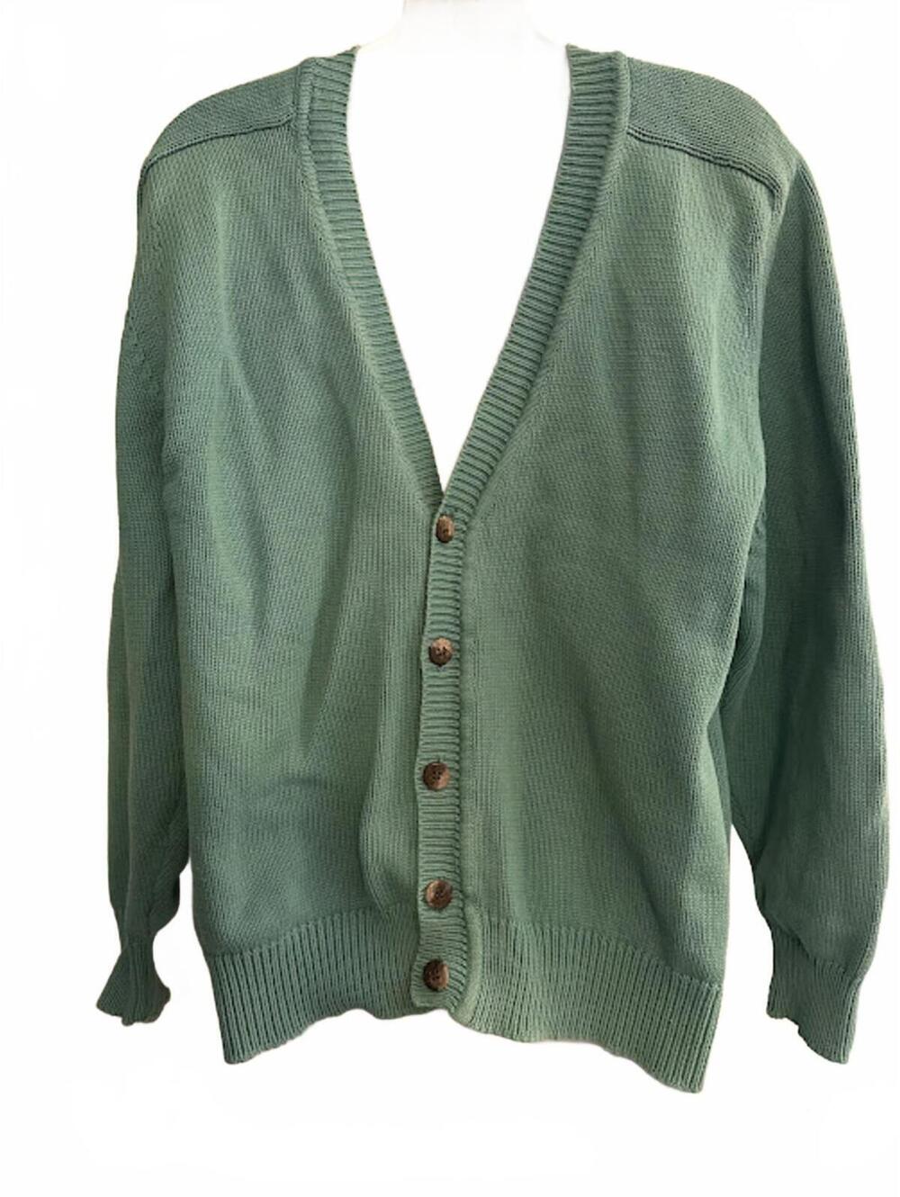 GAP Teal Cotton Cardigan Sweater M
